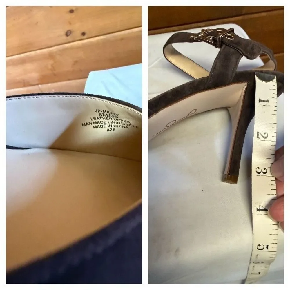 Jessica Simpson Miliny slingback pumps Brown Suede Sz 8 NWOB